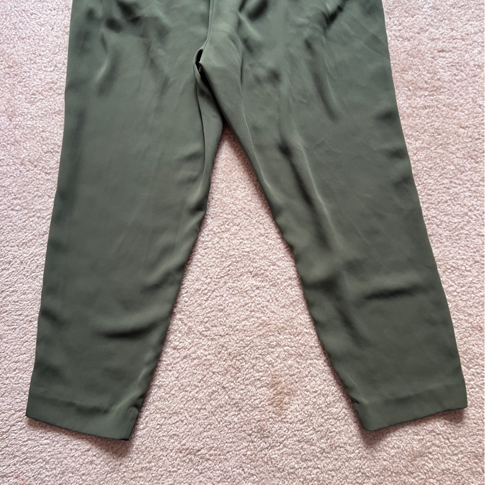 J.Crew Jamie Tapered Leg Elastic Waist Pants Women’s Size 14 Olive Green - Picture 6 of 16